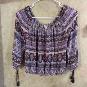 Boho cropped shirt